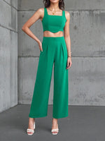 Square Neck Tank and Pants Set