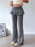 High-Waisted Ruffle Pants