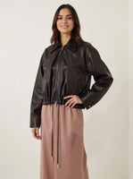 Drawstring Hem Zip Up Jacket