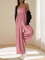 Spaghetti Strap Wide Leg Jumpsuit